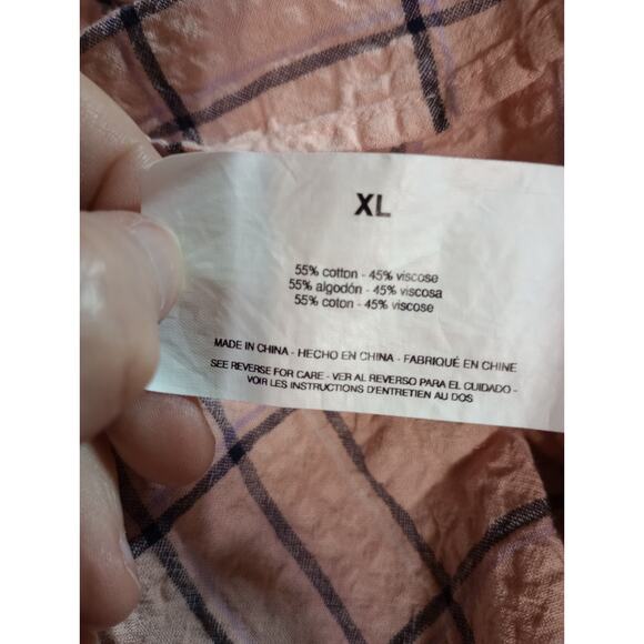 Gloria Vanderbilt Shirt Ladies‎ Extra Large Peach Short Sleeve - Picture 6 of 7